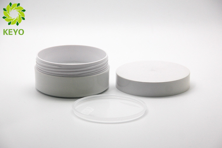 White ABS Plastic Face Mask Jar Thick Wall Wide Mouth Body Butter Containers 50g