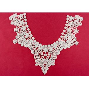 Emrbroidered Cotton Collar Applique With Retro Guipure Lace Pattern Custom