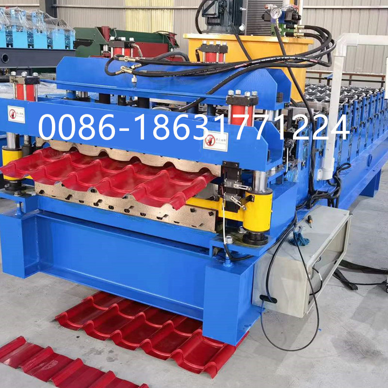 Full Automated Glazed Steel Tile Roof Panel Making Machine 8-12m/Min