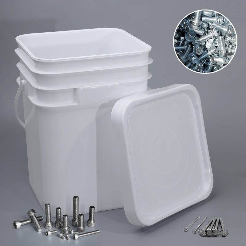 High Quantity 5L 9L 12L 18L 20L Rectangular Square Plastic Bucket For Hardware Accessories
