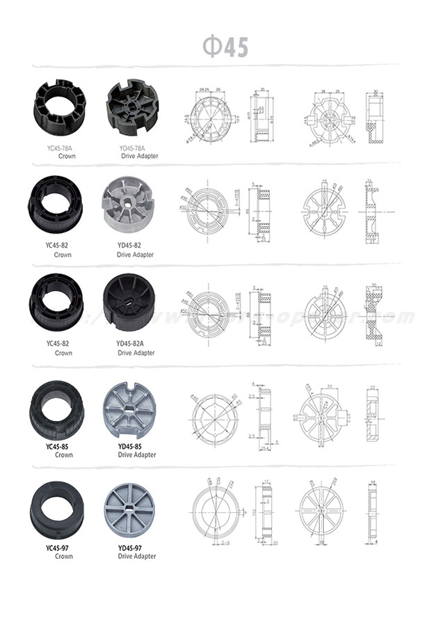 35E AC 120W 17RPM Tubular Motor Roller Shutter