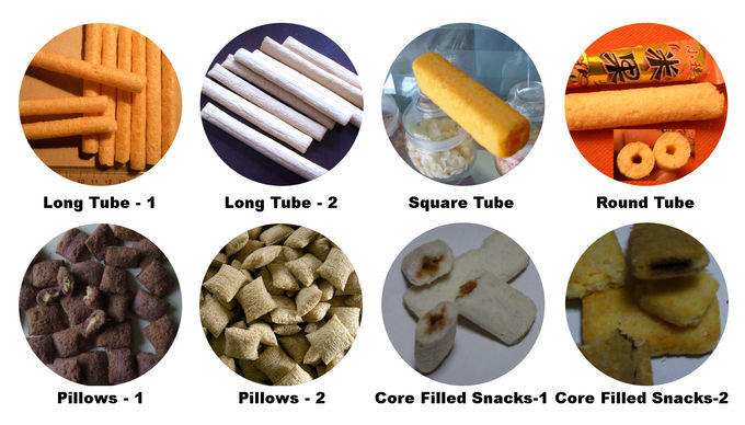 Siemens PLC Control Snack Food Extruder Machine For Puffs / Pastry / Filled Snacks
