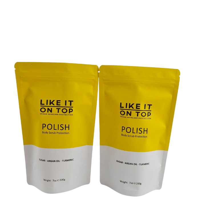 Customized Packaging Stand Up Bag Mylar Zipper Bag Aluminum Foil Pouch For Scrub Bath Salt Packing