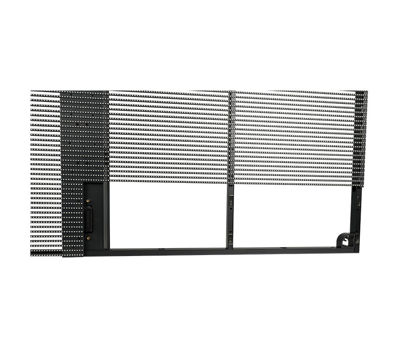 Indoor Fixed Installation 1000x1000mm Transparent LED Screen With Aluminum Frame And High Refresh Rate 3840hz