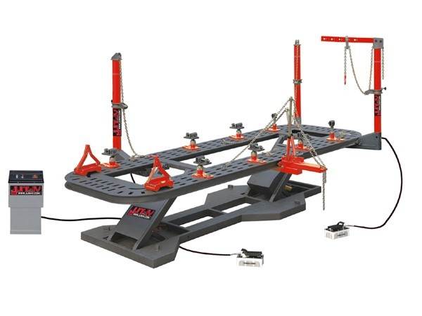 Durable Auto Body Collision Repair System Table Length 6200mm Post Working Range 360°