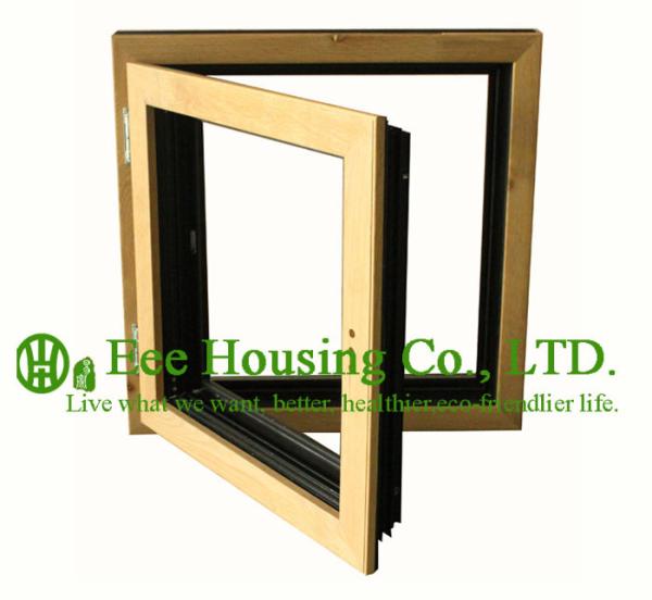Casement( Swing ) Type Wood Clad Aluminum Window with Insulating Double Glass