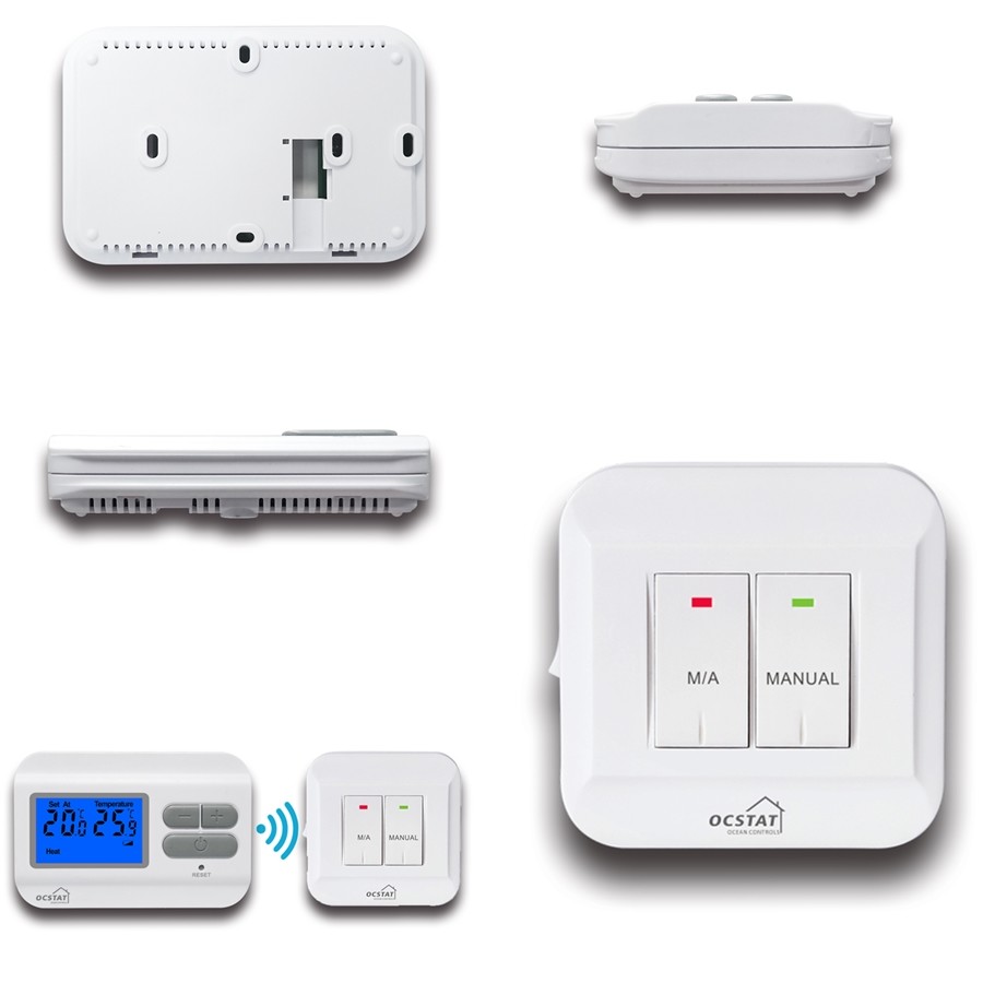 Wireless Battery Operated Room Thermostat For Floor Heating OEM ODM