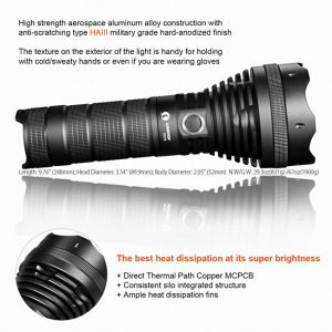  Dischargeable / Rechargeable LED Flashlight For Military 4000 Max Lumens Manufactures