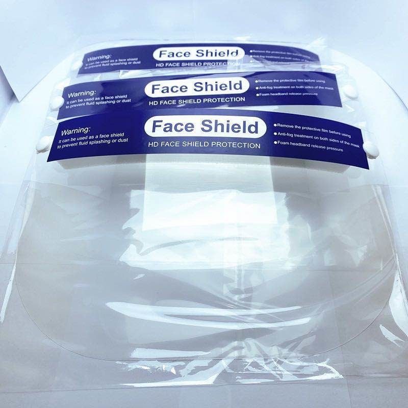 Transparent Clear Face Shield Slip Up And Down Customized Color And Size