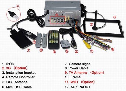 Ouchuangbo car stereo radio for Universal car DVD with gps navigation bluetooth OCB-2619