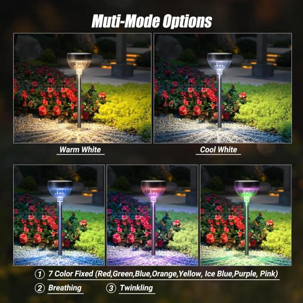 LED Light Landscape Solar Stake Light -20- 70 Celsius Degree Waterproof Rate