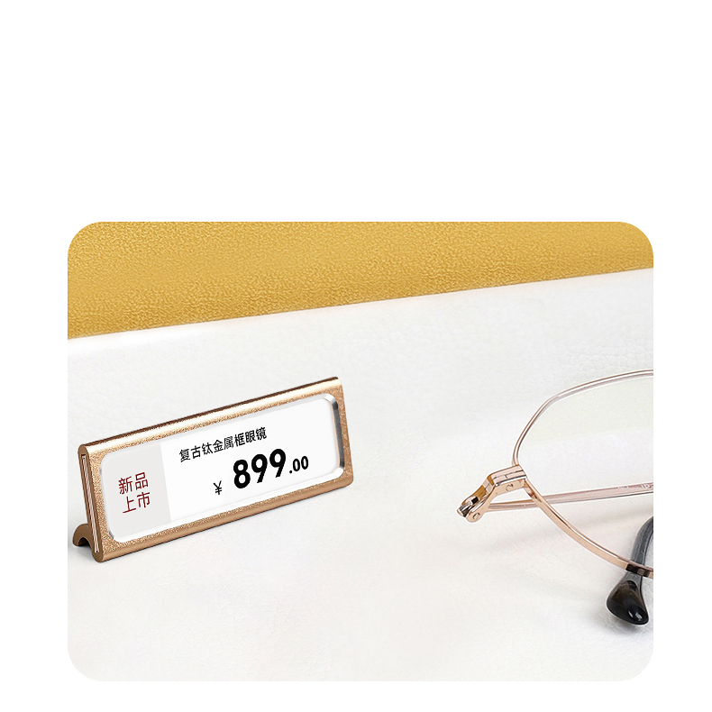 Metallic Advertising Sign Holder Display Stand For Supermarket Shelves Bread Store