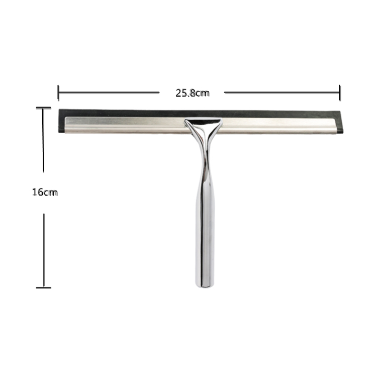 Zinc Alloy Window Wiper Squeegee With Suction Hook Glass Window Wiper Handle Chrome