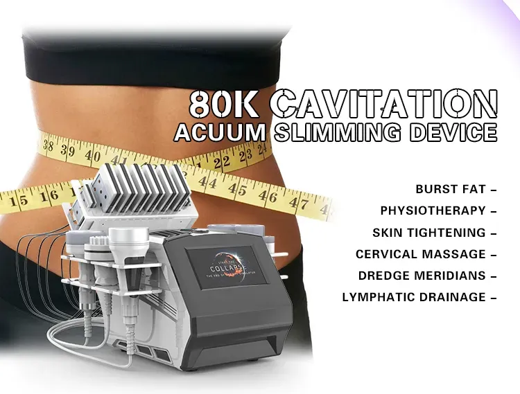 Anti Aging Vacuum Cavitation Machine 80K Laser Cellulite Remover