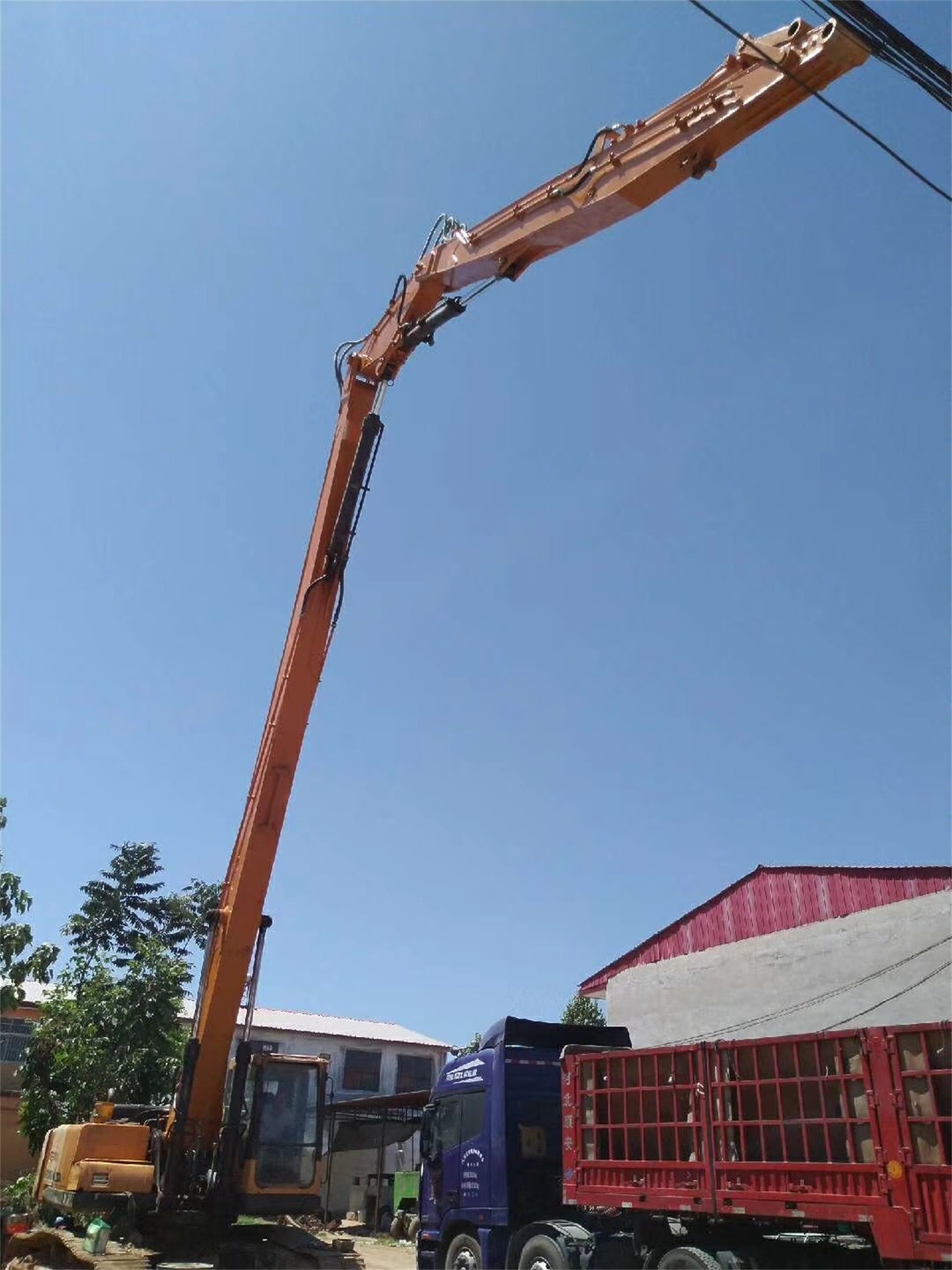 OEM EC480BLC Demolition Extension Arm , 26 Meter High Reach Boom Demolition