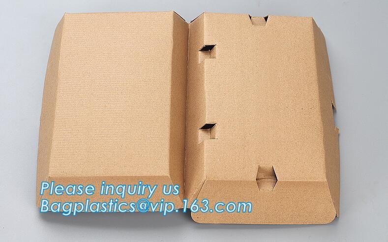 Cheap Cardboard foldable kraft paper lunch box with window,Lunch noodle fast food kraft paper box by customized logo pri