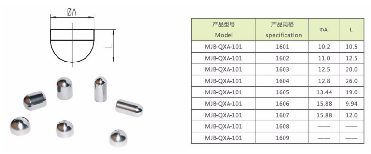 YG11 HIP Sintered DTH Cemented Carbide Buttons Spherical Carbide Drill Bit Inserts