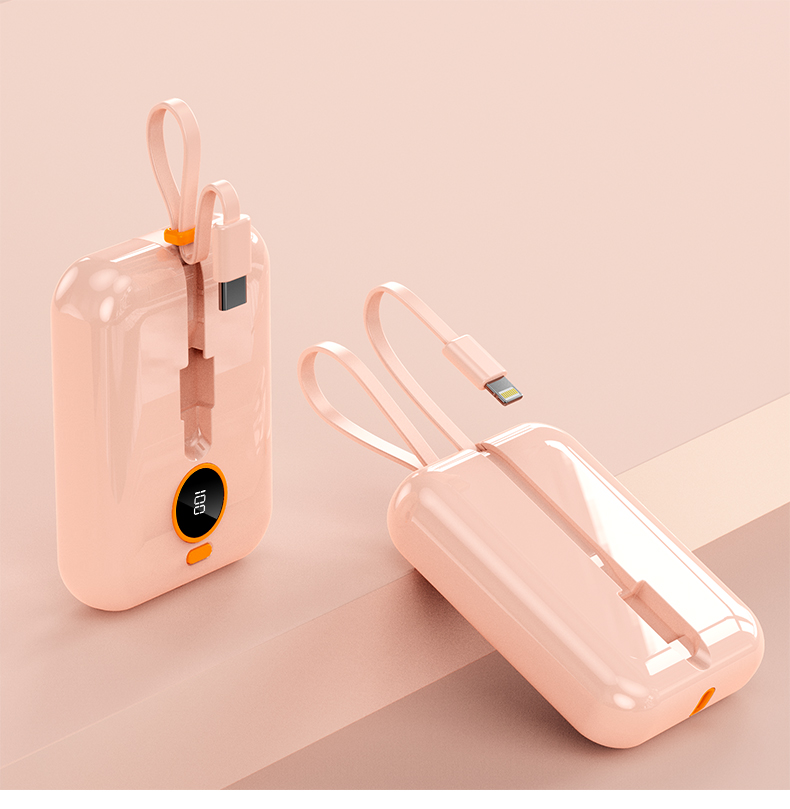 Type C Output Interface Portable 10000mAh Power Bank for Outdoor Charging and Devices