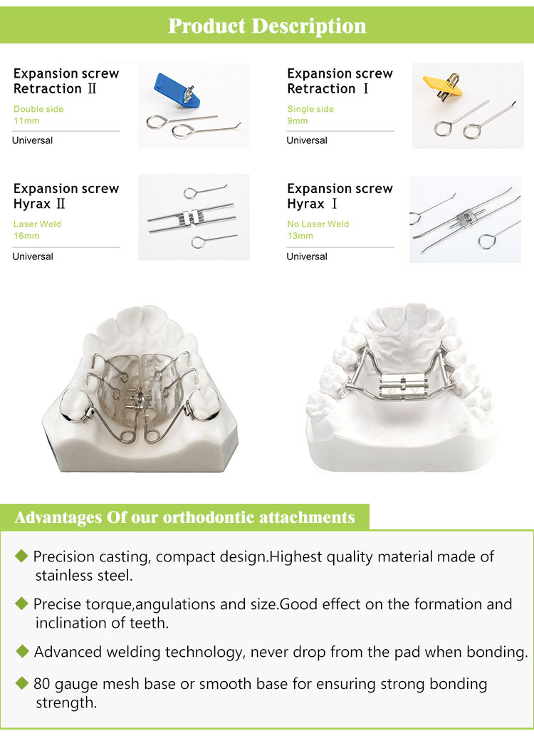 Class I Dental Health Products Stainless Steel Expansion Screws In Orthodontics