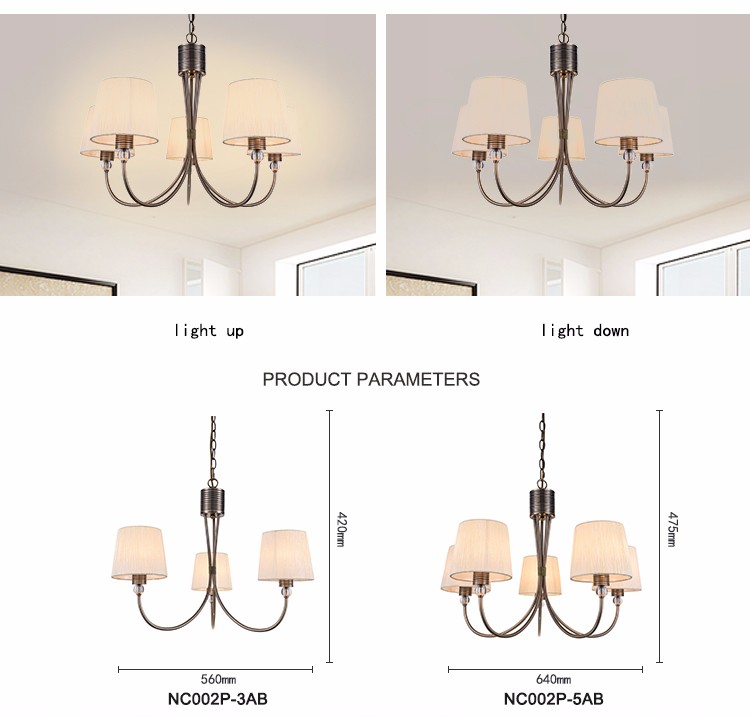 Modern bedroom entryway Metal chandeliers for indoor home lighting (WH-MI-12)