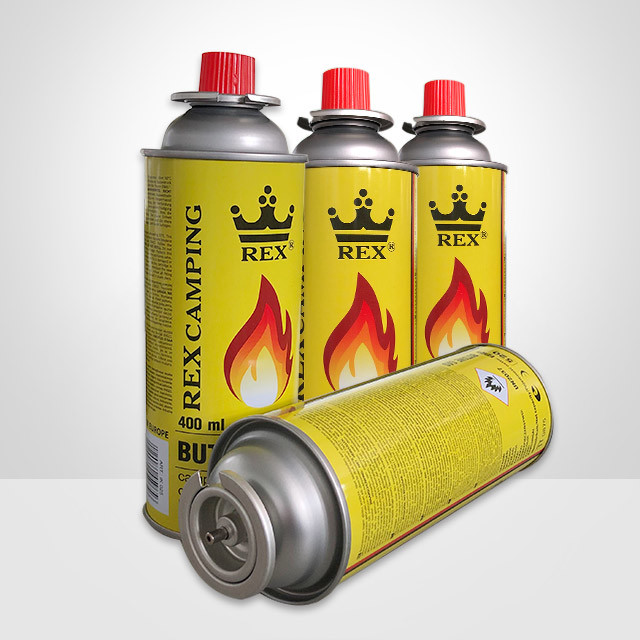 65mm Tinplate Portable Butane Gas Canister For BBQ Gas Stove