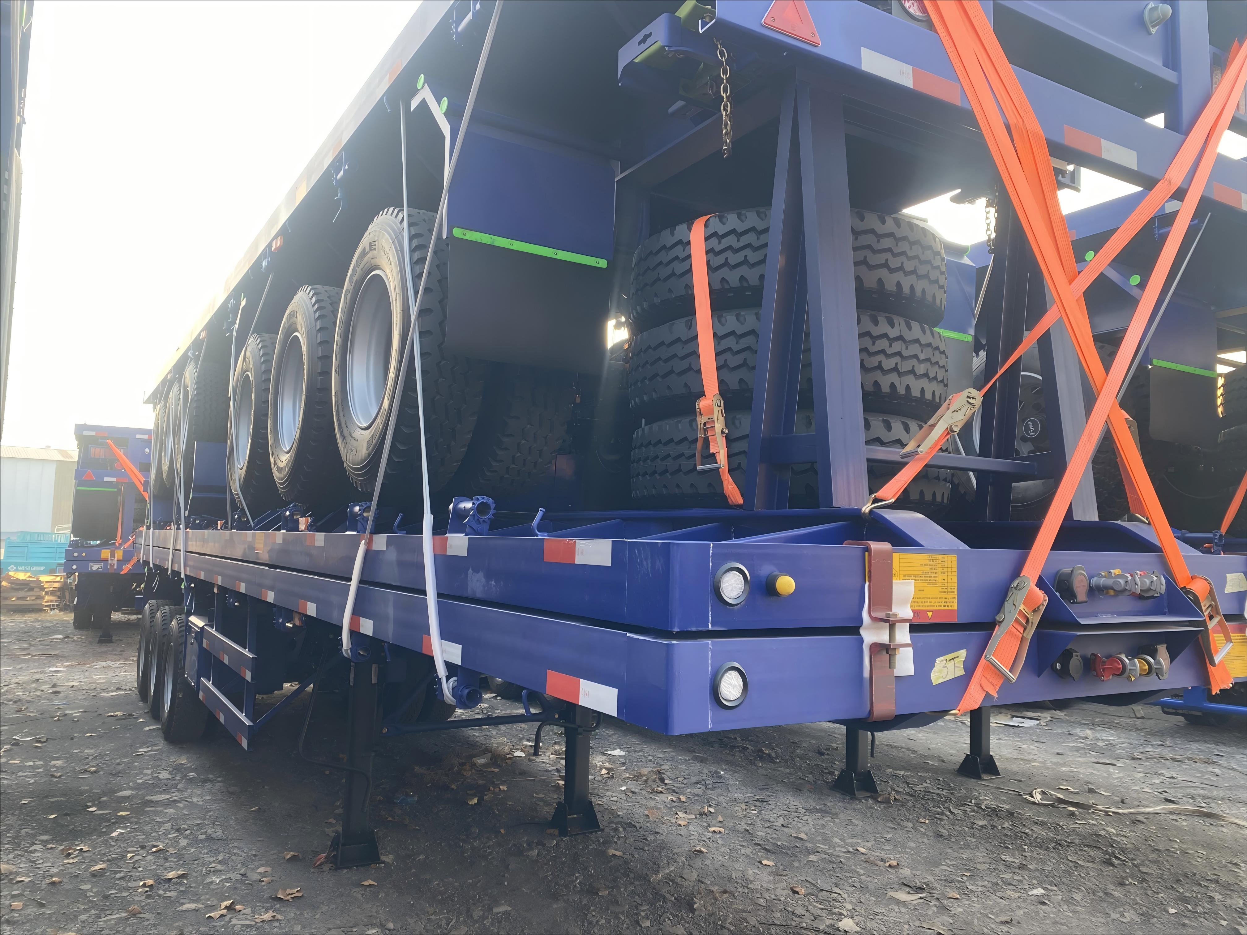 CIMC China manufacturer of 3-axis direct sales high-quality price discount Flatbed semi trailer