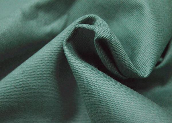 Quality Green Color 100 Cotton Canvas For Garment Waterproof Fire Retardant for sale