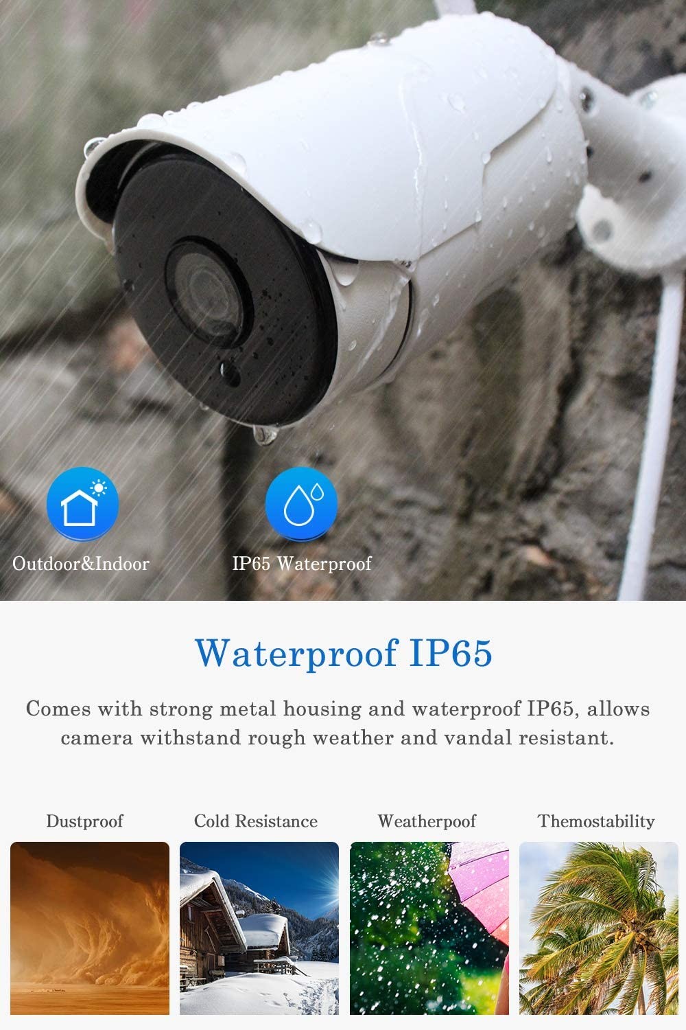 1080P HD Smart Surveillance Camera WiFi Wireless IP Camera Supports Alexa & IFTTT