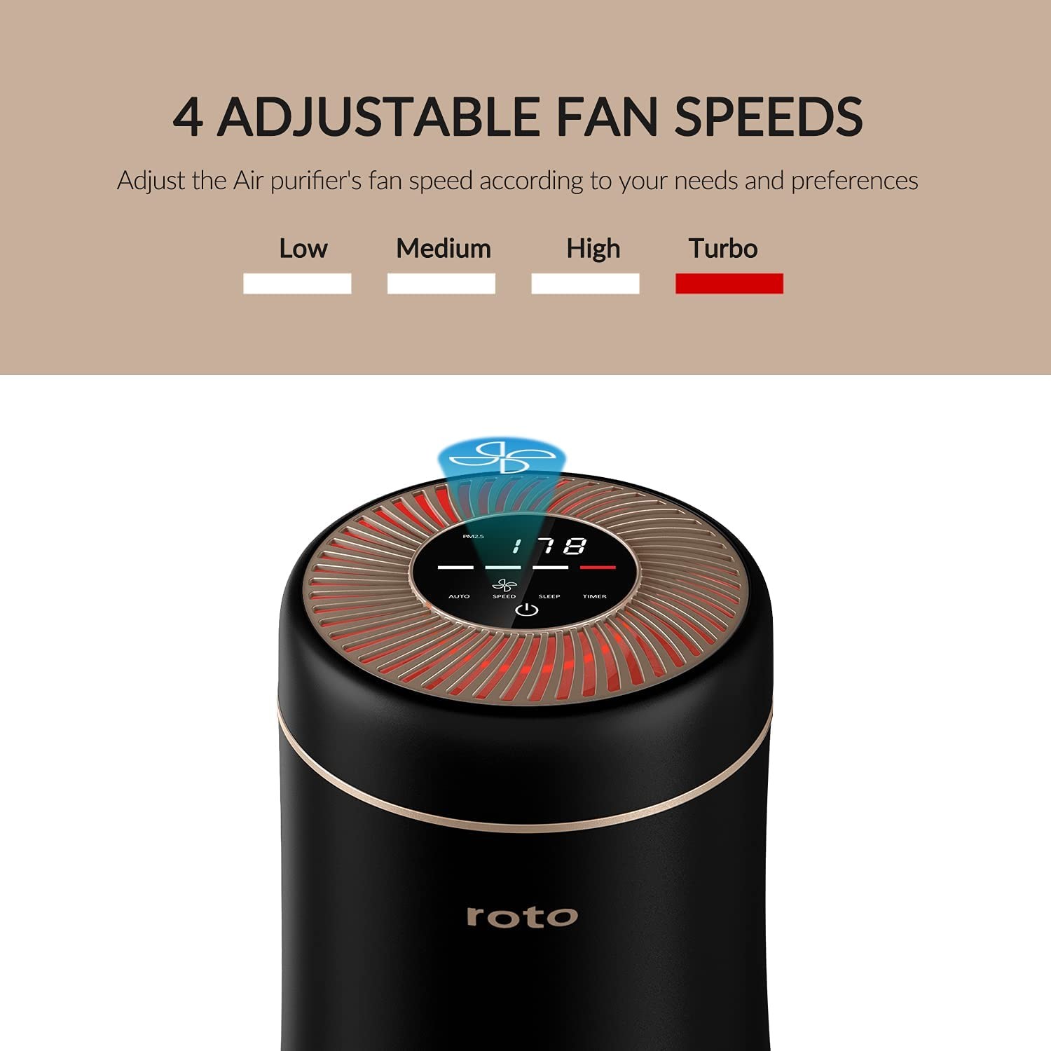 20m2 Portable Anion Air Purifier Household Air Cleaner With Hepa Filter