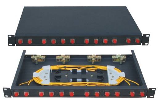 96Port ISO SGS Black Sliding tray design MTP / MPO cassette available for the installation of FC / SC adapters