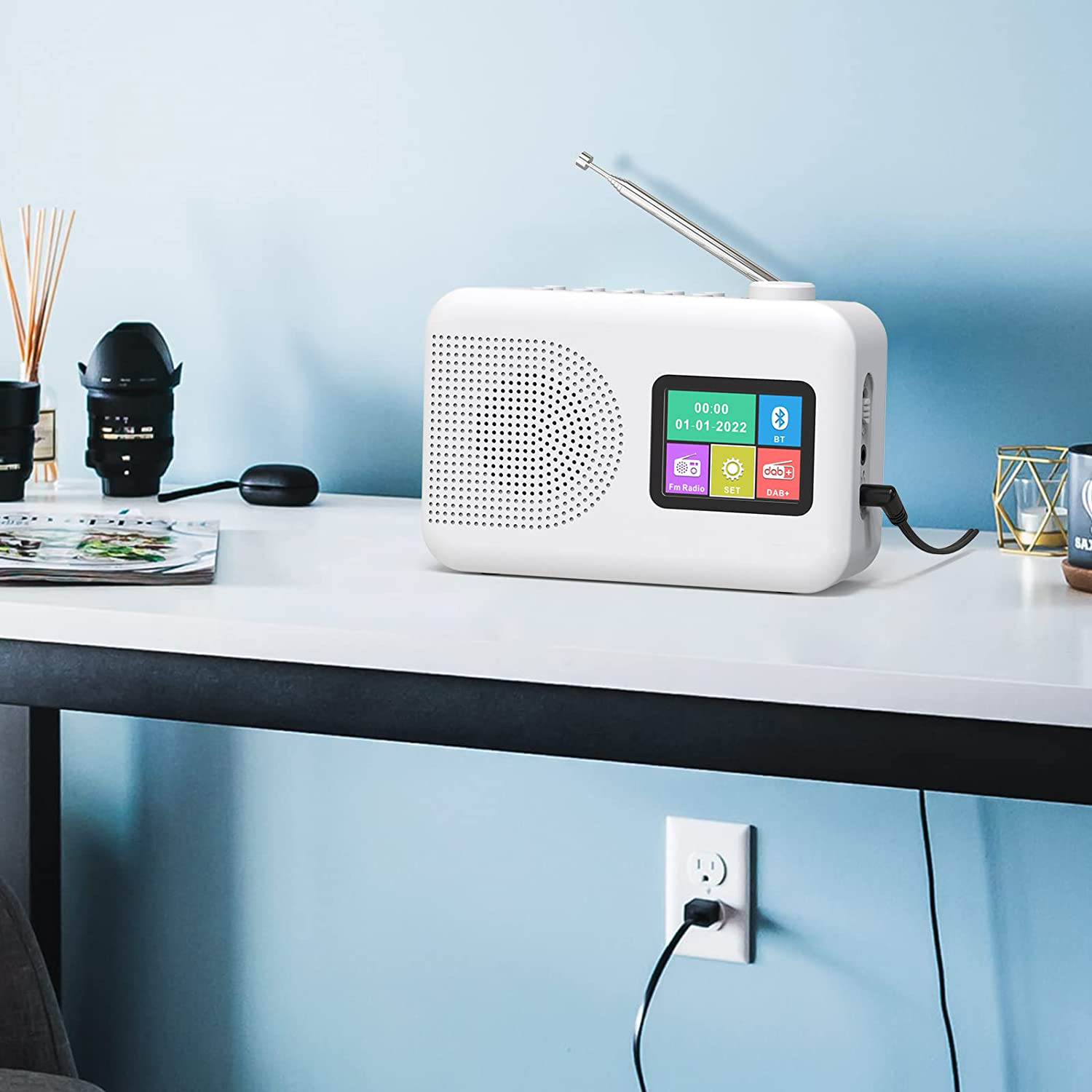 BT 5.0 Portable DAB FM Bluetooth Radio Dab Small Radio With Built In Speakers