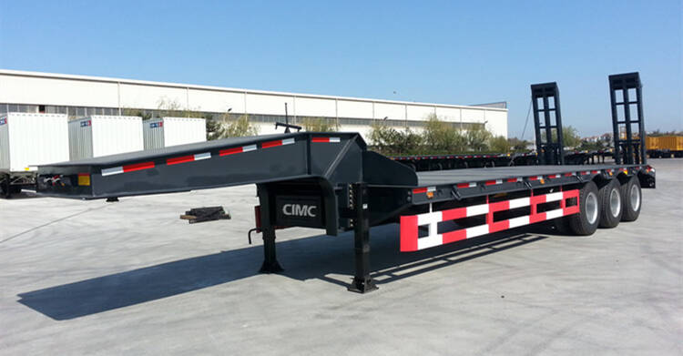 80 Ton Hydraulic Low Bed Trailer Excavator Heavy Load Trailer - CIMC 