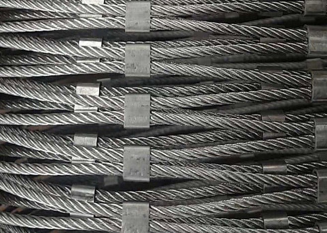 Woven 304 316 Stainless Steel Wire Rope Mesh For Protection Zoo / School / Farm