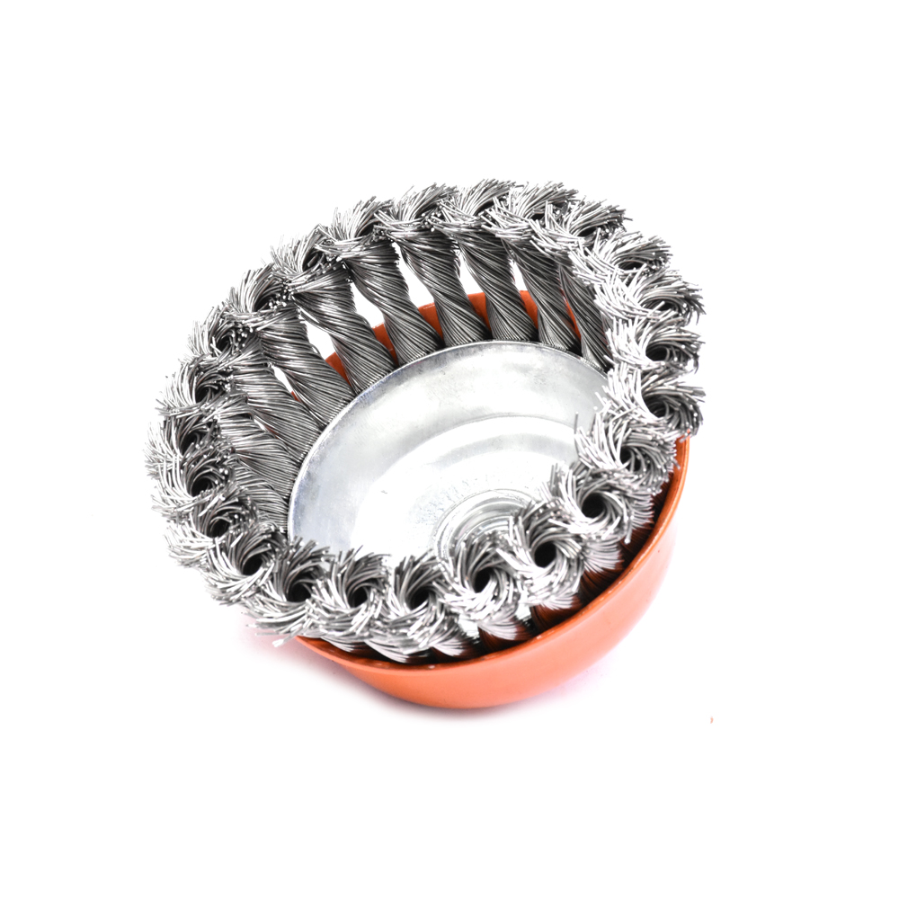 Metal Surface Deburring Twist Knot Wire Brush Industrial Polishing Brass Wire Cup Brush
