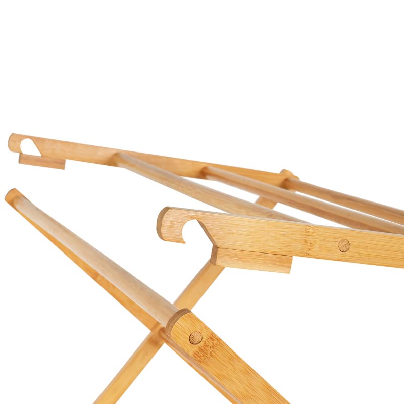 Space-saving 120*50*150cm Bamboo Accordion Clothes Dryer Drying Rack for Clothing