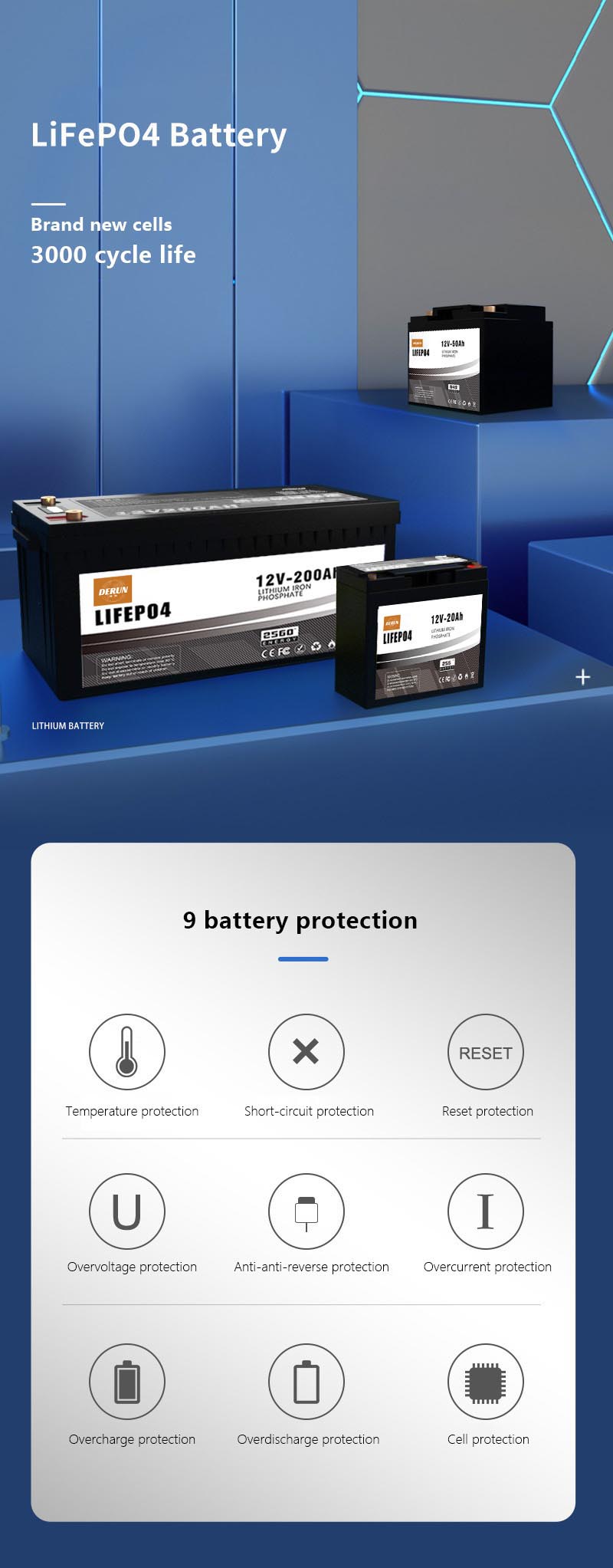 12V 7Ah Lithium Ion Battery for Electric Folklifts Home Solar Energy Storage Solution