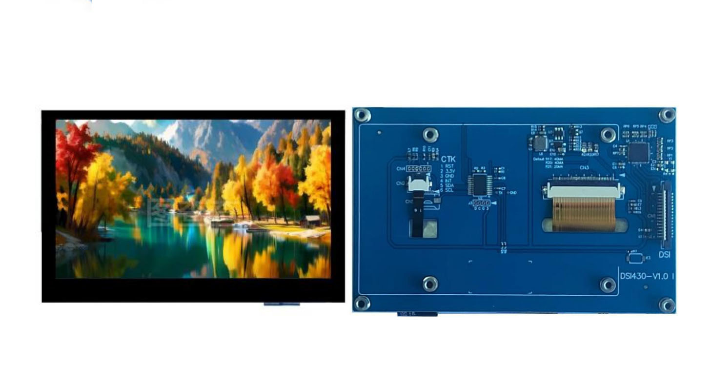 4.3 Inch IPS LCD Display for Raspberry Pi with Capacitive Touch Screen and MIPI DSI Interface