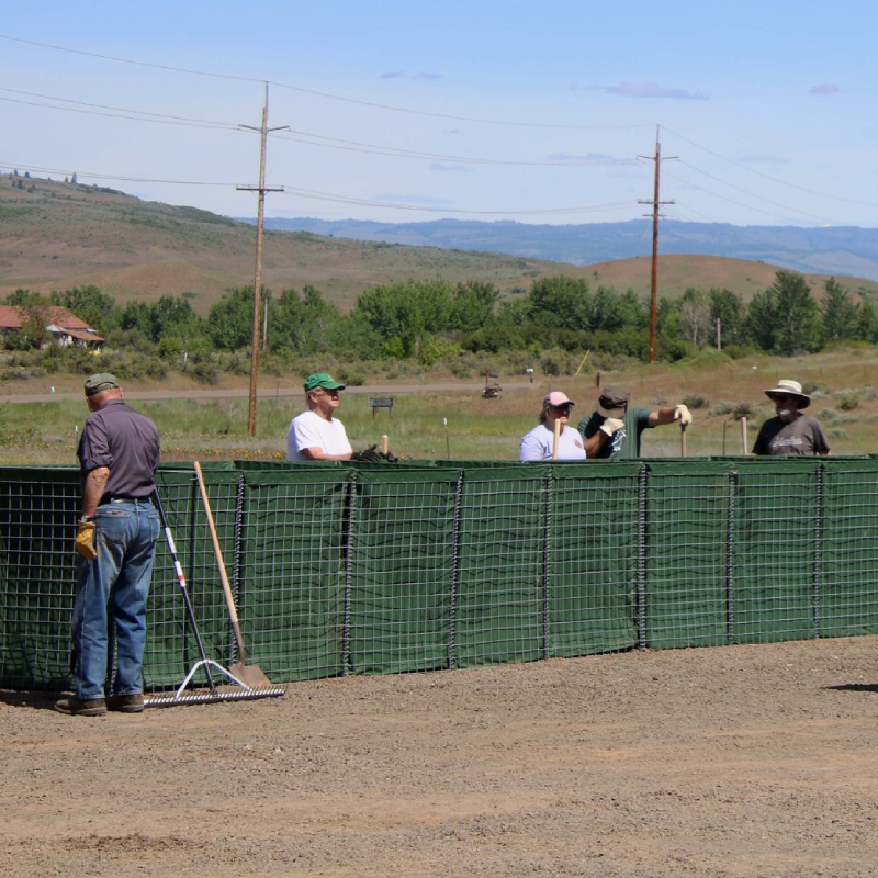 1.2m High Welded Hesco Gabion Military Sand Wall Guardrail With Textile Cloth