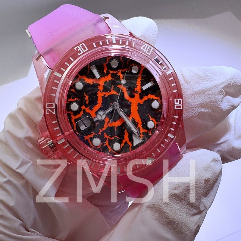 Lab-Grown Gray-Violet Sapphire Watch Case Customize Luxury Scratch Resistant