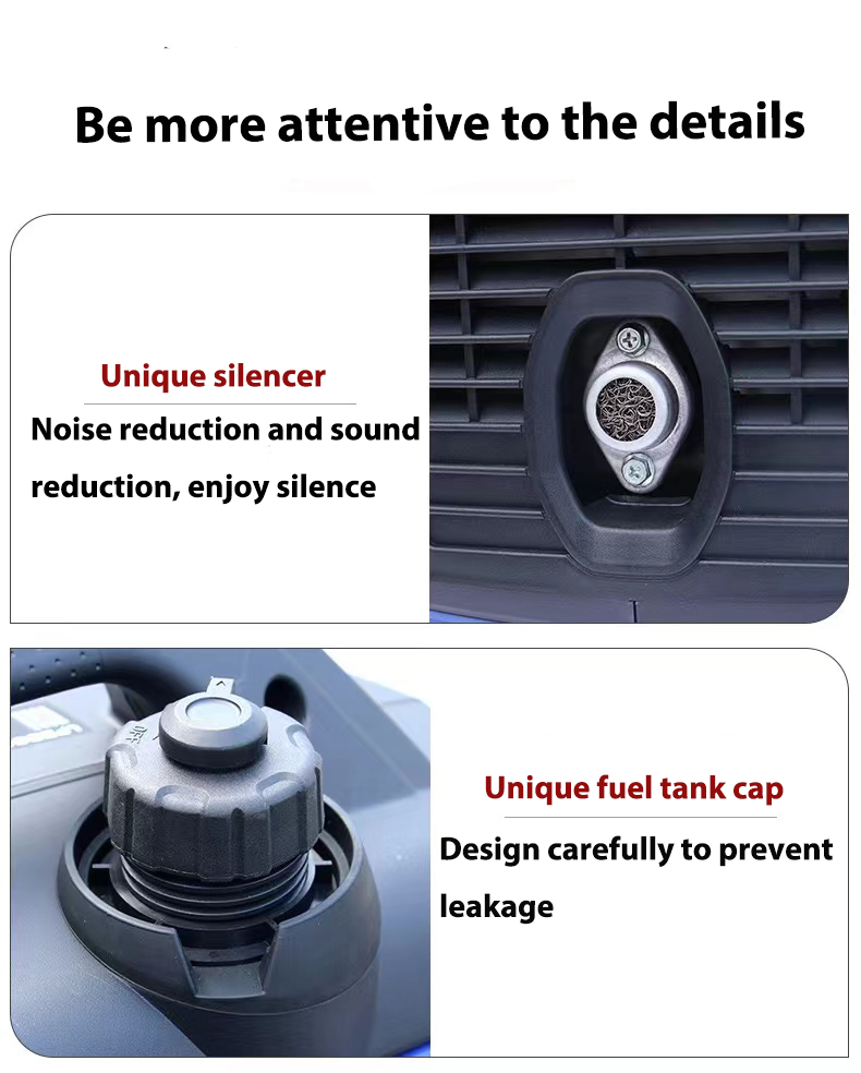 Inverter Gasoline Generator Portable Super Silent Mini Generator 1.2KW Frequency Conversion Generator