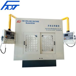 Hot Sale Flange Round Part CNC Double Worktable Drilling Machine With German