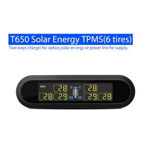 Solar Tire Pressure TPMS Monitoring system Sensor for 6 wheels Caravan Car with
