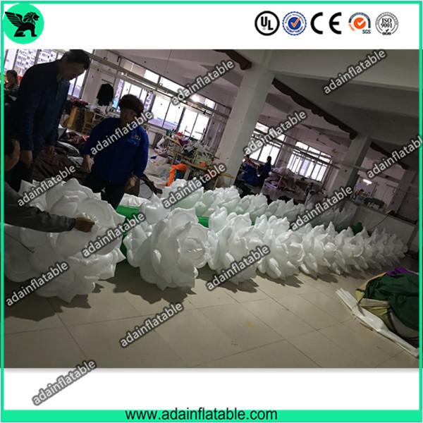 Hot Sale 10m Wedding Event Decoration White Inflatable Rose Flower Chain With