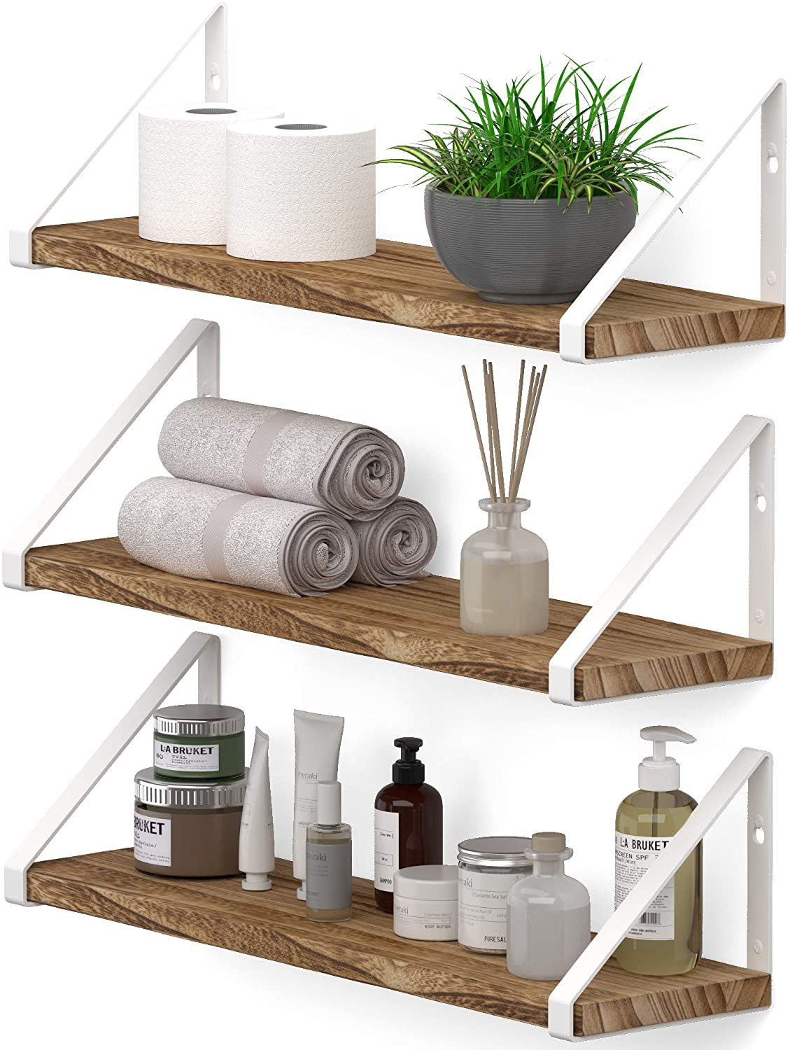 Single-side Bracket Metal Floating Shelf Brackets for Wall Mountable Home Decor Ideas