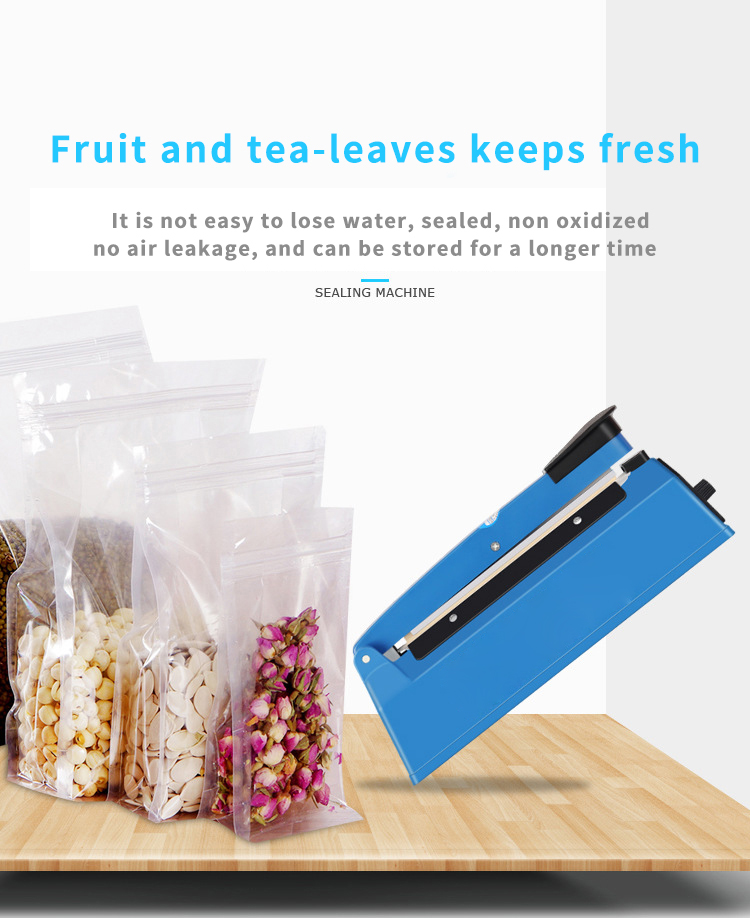 200mm Portable Hand Manual Plastic Impulse Heat Bag Sealer with CE FCC Approved ABS