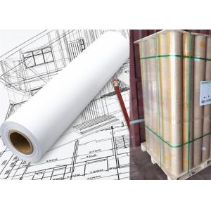 36inch 150m 80gsm White Engineering Paper Rolls For CAD Plotter Printing