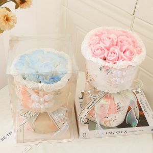 Retro cheongsam style soap flower bouquets, artificial flowers, and everlasting