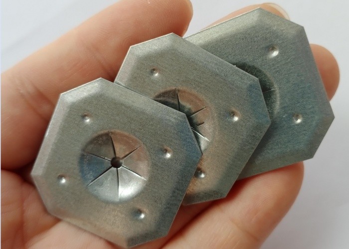 32mm Galvanized Steel Square Self Locking Washer For Insulation Pins