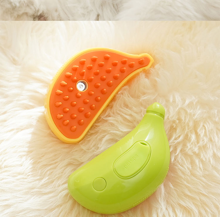 Pet Grooming Steamer Brush Dog Cat Hair Removal Brush Rechargeable Portable Steam Spray