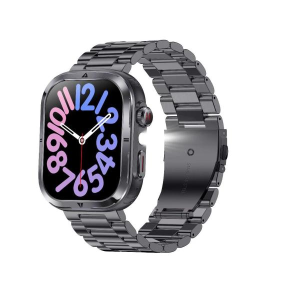 MK68 AMOLED Full Screen Men Smart Watch With BT Call Health Management 360mAh